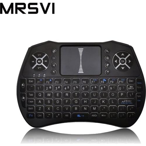 Mini Wireless Keyboard A81 2.4ghz English 4 colour Air Mouse with Touchpad Remote Control 7 color backlit Android TV Box PK i8