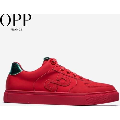 OPP Mens Shoes Breathable Lace Casual Shoes Mens Wild Comfortable Sports Shoes Leather British Retro Shoes