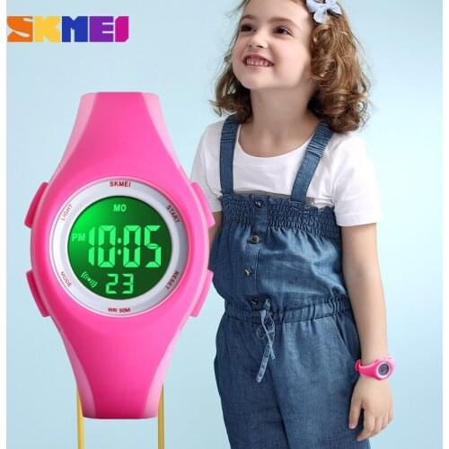 2021 New SKMEI Fashion Display Wristwatch Montre Enfant Sport Kids Watches Digital Watch Watch Children 5bar Waterproof Luminous