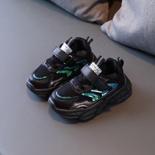 Kids Leisure Sneakers Childrens White Shoes Boys and Girls Hook Loop Sports Shoes New Mesh Casual Baby Toddler Running Shoe