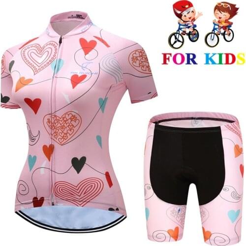 Kids Cycling jersey Set 2021 Bike Jersey Shorts Children Road Mountain MTB Bicycle Maillot Ropa Ciclismo Top shirts bottom suits