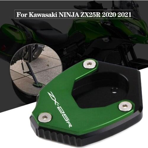 For KAWASAKI ZX-25R ZX25R ZX 25R SE 2020 2021 Motorcycle CNC Kickstand Foot Side Stand Extension Pad Support Plate Enlarge