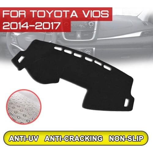 For Toyota VIOS 2014 2015 2016 2017 Car Dashboard Mat Anti-dirty Non-slip Dash Cover Mat UV Protection Shade