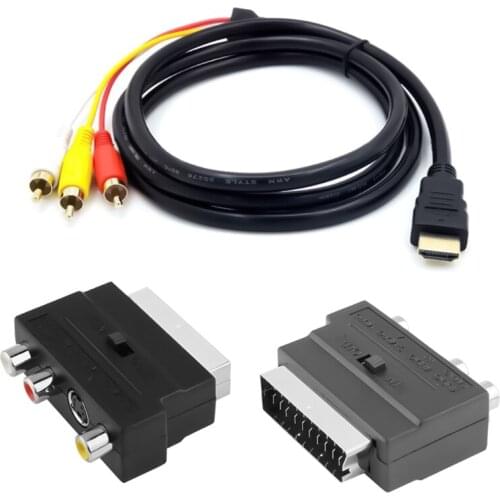 HDMI-compatible High-definition Cable To 3RCA Set-top Box TV HDMI-compatible To LX0B