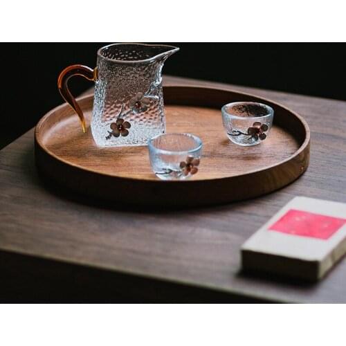 Chinese Hammer Pattern Big Tea Sea Heat-resistant Glass Fair Cup Home Tea Divider Creative Tin Plum Flower Kung Fu Tea Set Cup