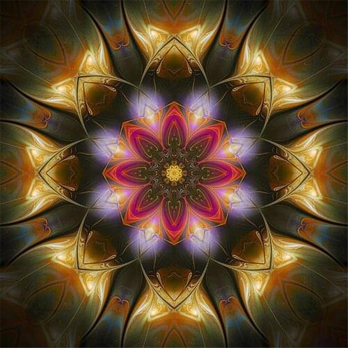 Mandala Religion DIY Embroidery Cross Stitch 11CT Kits Needlework Craft Set Printed Canvas Cotton Thread Home Design