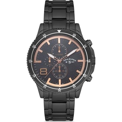 Metal Men 'S Clock Apwa062001 Mechanism/Screen Type: Quartz, Dial Color: Black Dial Shape: round, Case Color: Black