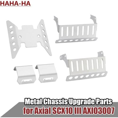 Metal Chassis Armor Portal Axle Protector Plate Skid for 1/10 RC Crawler Axial SCX10 III AXI03007 Wrangler JLU Upgrade Parts