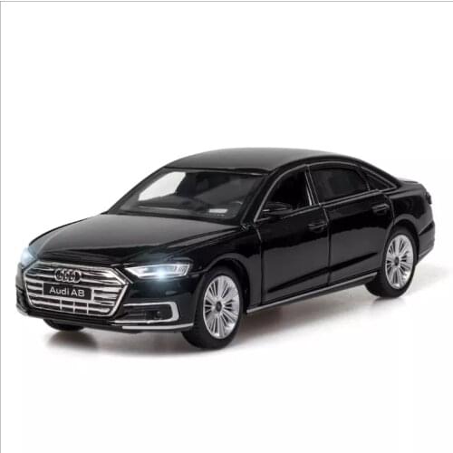 Simulation Audi A8 alloy car model 1:32 simulation toy car car car toy steering shock absorber childrens birthday gift