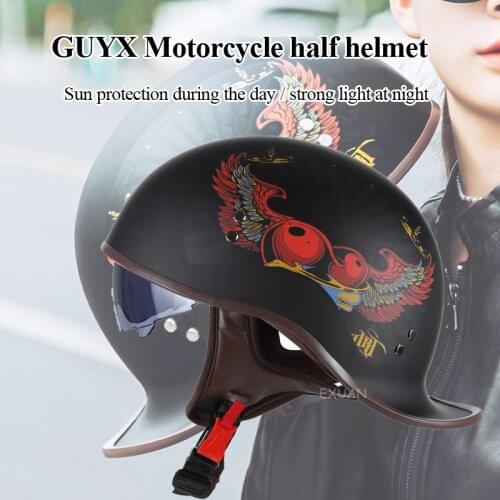 Motorcycle Half Helmet/Retro Helmet/Four Seasons Available/Fashion Harley Helmet/Electric Bicycle Helmet for Men and Women