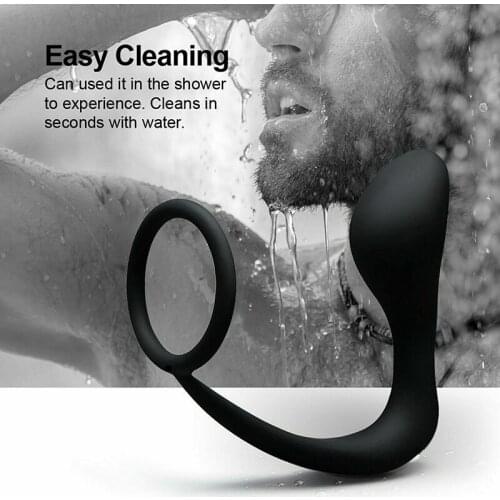 Male Anal Plug Toy Prostate Massager Dildo Anus Penis Ring Vibrator Waterproof Sex Toys for Men