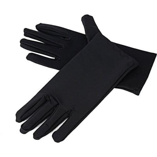 MenS Sun Gloves Spring And Autumn Black And White High-Quality Spandex High Elasticity Thickening MenS Etiquette Sun Gloves