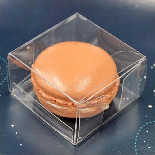 New arrive PVC Transparent high-quality candy box Macarons dessert packaging Wedding, birthday party decoration supplies 10pcs