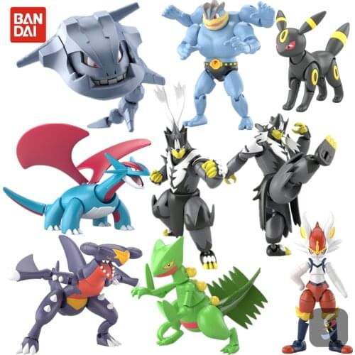 Bandai Genuine Assembly Model Food SHO DO Series 04 05 Pokemon Garchomp Sceptile Machamp Onix Action Figure Model Toy