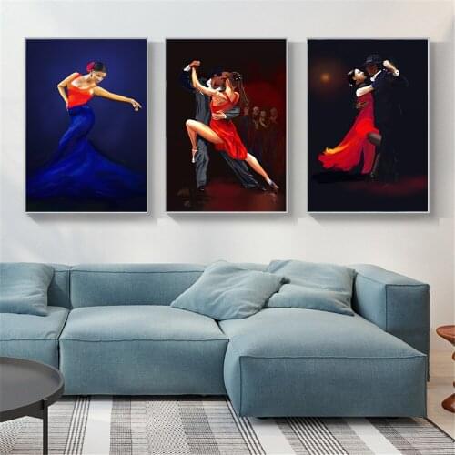 Canvas Prints Dance Painting Dancer Poster Abstract Wall Pictures for Living Room Decoration Maison Bedroom Kitchen Decor