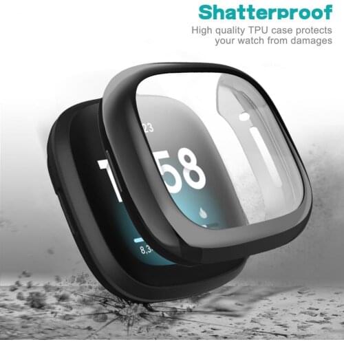Suitable for fitbit versa3 generation watch protective sleeve TPU hard shockproof and anti-fall electroplating case