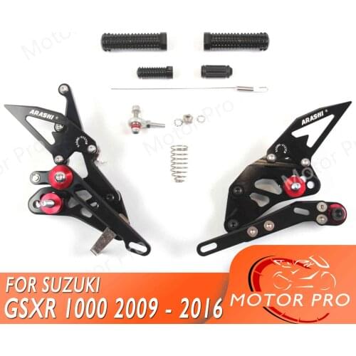 Adjustable Footrests For Suzuki GSXR 1000 2009 - 2016 Motorcycle Accessories Foot Rests Peg Rearsets Pedal GSX R GSX-R GSXR1000