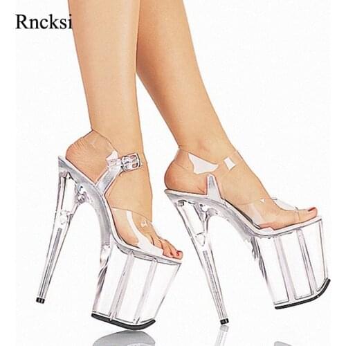 Rncksi Party New Sexy Women Shoes 20CM High Heel Platforms Pole Dance/Performance /Star /Model, Sandals Party / Wedding Sandals