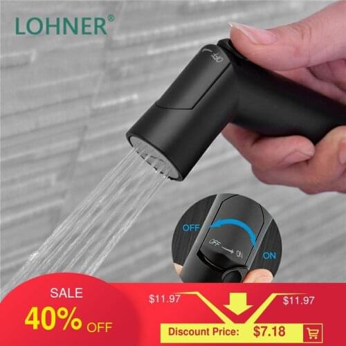 Lohner Handheld Rociador Toilet Wc Bidets Sprayer Black Bathroom Accessories Kit Set Anal Regadera Para El Culo Ducha Higienica