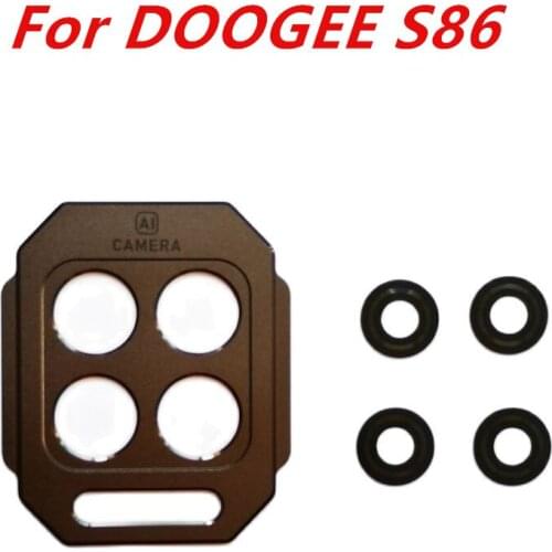 New Original For DOOGEE S86 6.09inch Phone Rear Back Camera Lens Glass Cover Spart Parts+Metal Frame Cover