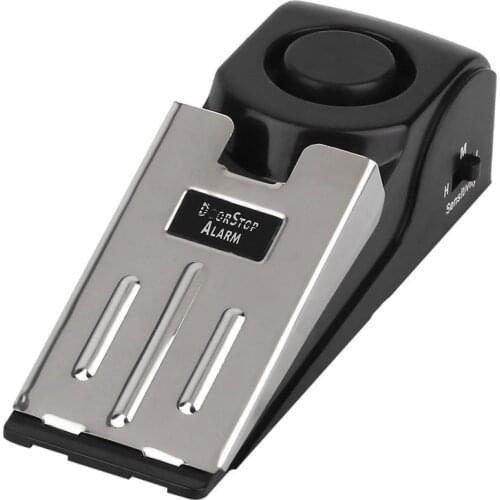 Security Home Door Stop Stopper Alarm Block Blocking Systerm Hot Sales 1pcs Wedge Shaped 120 Db Stainless Steel Cover Y602