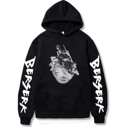 Harajuku Anime Berserk Hoodies Unisex Long Sleeve Streetwear Kawaii Manga Graphics Casca Guts Couples Casual Winter Sweatshirts