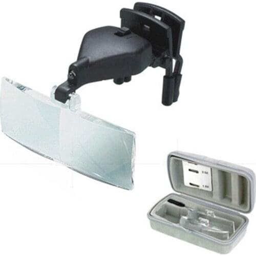 Headband Illuminated Magnifier Eyewear Clip on Magnifier 1.5X, 2.5X, 3.5X Magnifying Glass with Led Light Backlit Glasses Loupe