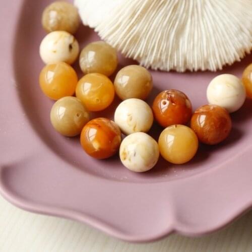 Japanese custom temperament gentle halo dyeing resin ball 4 color into the hand-made DIY earring accessories accessories materia