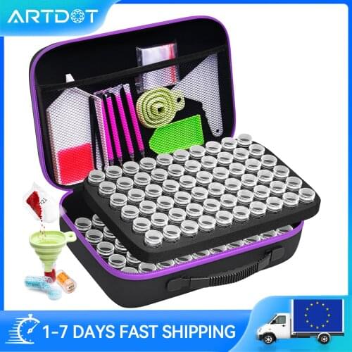 5d Diamond Painting Storage Boxes 120/60/30/15 Slots Bead Storage Container with 5D Diamond Art Accessories and Tools Kits New