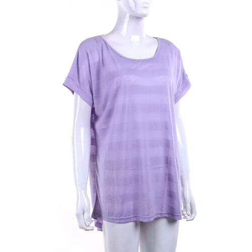 Women Summer Top, Striped Pattern Loose Round-Neck Outfit, Short Sleeve Wild Fashion Pullover Tunic Casual Top Shirt