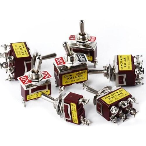 Waterproof Toggle Switch Self-locking Two-stage Two-leg ON-OFF Rocker Toggle Switch