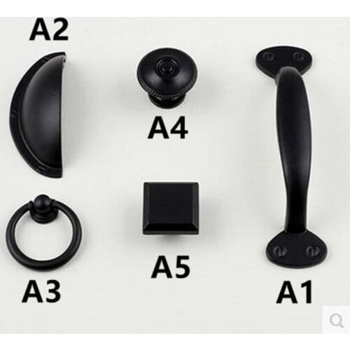 10pcs free shipping retro black furniture handles 96mm black drawer cabinet dresser pulls knobs modern simple furniture handles