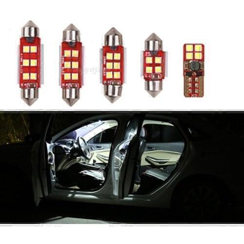 13pcs Bulbs LED Car Reading Light Interior Kit Dome License Lamp No Error For Hyundai Santa Fe 2007-2010 2011 2012