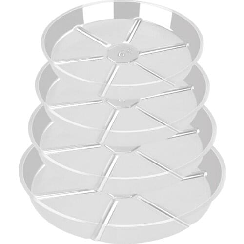 20-Piece (6 Inches/8 Inches/10 Inches/12 Inches) Transparent Plant Dish Pots, Suitable for Indoor and Outdoor Plants