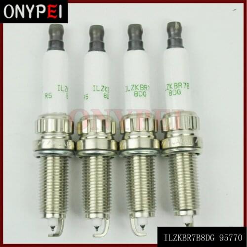 4PCS Spark Plug Iridium Platinum Spark Plug 95770 ILZKBR7B8DG 0242129512, for Peugeot Citroen Mini Cooper