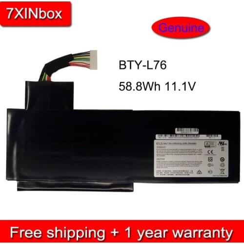 7XINbox 58.8Wh 11.1V Genuine BTY-L76 Laptop Battery For MSI Erazer X7613 MD98802 MS-1771 XMG C703 GS70 GS72 GS60 Series 5400mAh