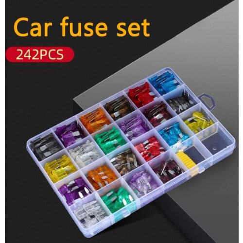 Car Truck Blade Fuses Micro Size 2A 3A 5A 7.5A 10A 15A 20A 25A 30A 35A AMP Plastic Box Assortment with Clip
