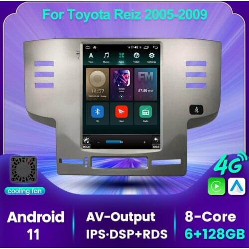 Tesla style Vertical screen Android 11 Car multimedia Player For Toyota mark x reiz 2005-2009 GPS Navigation Smart Autoradio