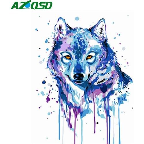 AZQSD 40x50cm DIY Paint By Numbers Animal Handmade Gift Coloring By Numbers Owl Picture For Living Room Home Decoration