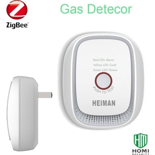 Winter House Wireless Natural Gas Leak Detector Zigbee Protocol Compatible Kaku, Home Assistant, Deconz