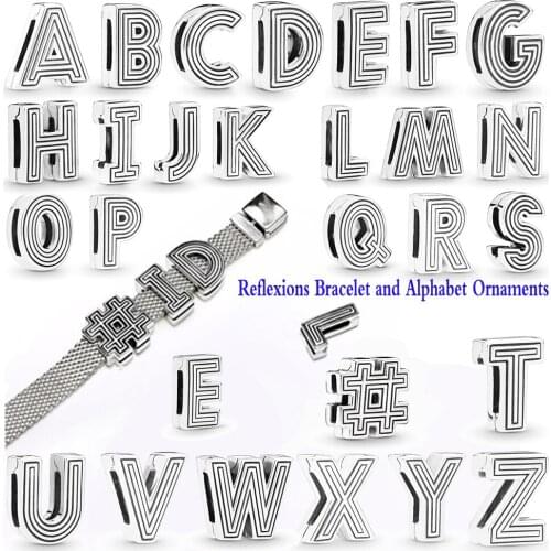 CHAMSS Fashion New High Quality Reflexions Bracelet 26 Letter Original S925 for Women DIY Jewelry