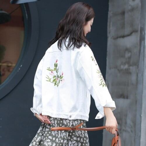 Jean jacket 2018 women autumn winter fashion outerwear denim jeans jacket women streetwear female ladies jeans jackets DD1766