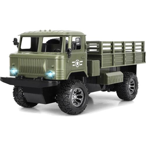 Electric RC Military Truck Radio Remote Control Machine Car Rechargeable Battery With Light Toys For Boys 2206
