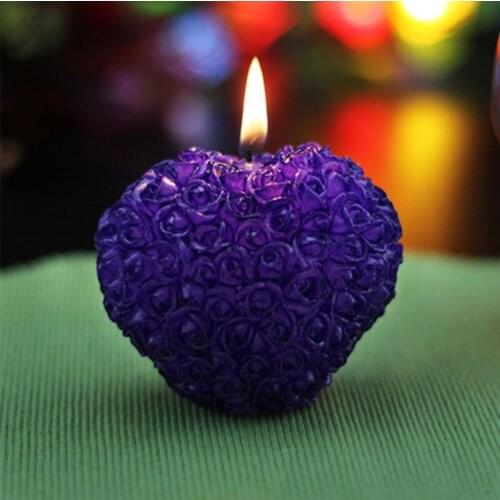Lovely Heart Candle Mold Gypsum Clay Crafts Mould Decorating Silicone Mold for Candle Making Desktop Decoration Soap