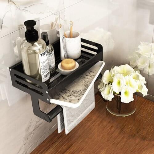 Kitchen Rack Bathroom Shelves Wall Mount Bracket Storage Rack Spice Jar Rack Cabinet Shelf Supplies Bathroom Rack Towel Bar