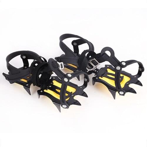 Professional 10 Teeth Ice Gripper Non Slip Climbing Crampons Cleats Shoe Cover Ice Crampons Winter Snow Spikes Boot Shoes
