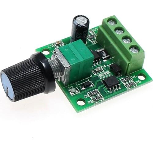 Miniature PWM speed controller DC1.8-12V DC motor 0~100% adjustable drive module input 2A PWM DC motor speed regulator