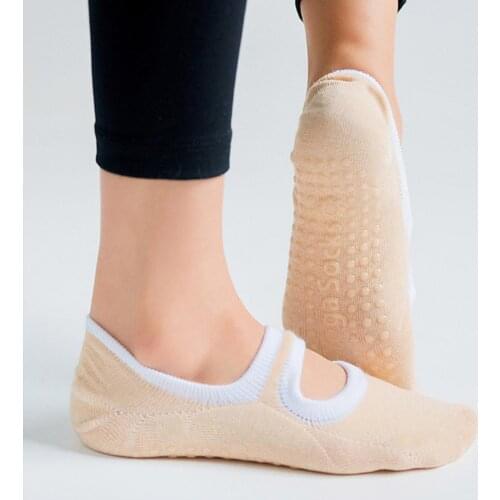 7 Color Big Size Women Yoga Socks Silicone Non Slip Pilates Socks Breathable Fitness Ballet Dance Cotton Sports Socks Slippers