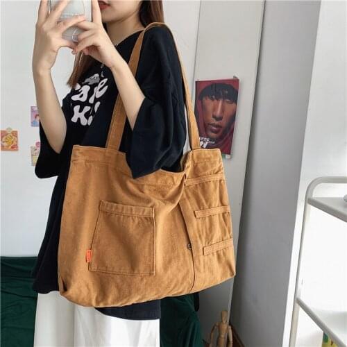 New Casual Simplicity Large Shoulder Bags Women Canvas High Capacity Shopping Bag Crossed Body Denim Bag Women Messenger Bag