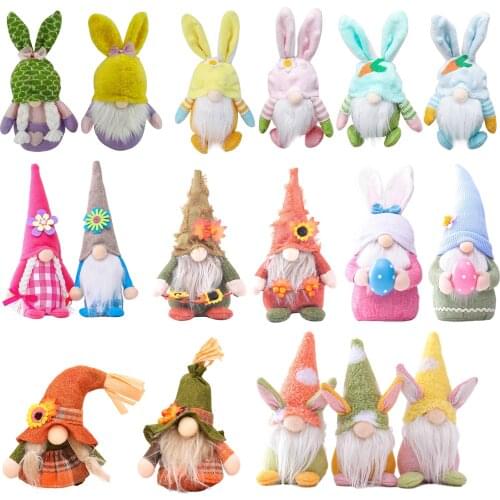 Fall Gnome Autumn Gnome Pumpkin Sunflower Swedish Dwarf Thanksgiving Day Gift Fall Olush Doll Home Window Christmas Decoration